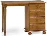 schreibtisch kiefer massiv natur lackiert Mit 4 Schubladen Steens Richmond Schminktisch, Frisiertisch, mit Schubladen, 100 x 73 x 46 cm (B/H/T), Kiefer massiv, gelaugt lackiert