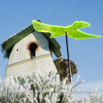 Sonnenfänger – Sun Dancer VOGEL 300 grün – wetterfest, lichtreflektierend – Acrylscheibe: Ø30cm – inkl. Kegelzapfen und Nylonschnur zum Hängen - 4