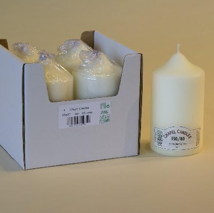 Country Baskets 15 cm Chapel Pillar Candle, Ivory