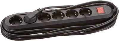 Bachmann 381.152K Rallonge multiprise 6 x Schuko Avec interrupteur Sécurité enfant Alimentation 5 m Noir (Import Allemagne)