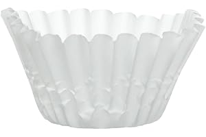 BIRAMBEAU - Pâtisserie - Lot de 100 Caissettes - Petit Modèle - Papier Blanc & Beige - Dimensions : 3,5 x 3,5 x 2 cm