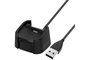 BICMICE 3.3Ft USB Charger Compatible with Fitbit Versa 2 Charger Dock Anti-Slip Replacement Smartwatch Charging Cable Stand(not for Versa/Versa Lite)