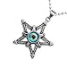 Produktbild non-brand MagiDeal Männer Mode Halskette mit Anhänger Gliederkette Stern Pendant Halskette Kette Modeschmuck - Blaues Auge