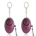 Produktbild AUCOS Mini Minder Key Ring Persönliche Schlüsselalarm Angriff Rape Alarm 140dB mit Fackel 2 Pcs