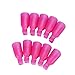 Nail Art ,Fortan 10PC Soak Off Cap Clip UV Gel Polish Remover Wrap Tool Plastic (Hot Pink)