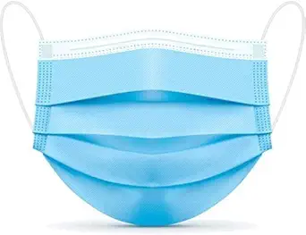 Yorgi India 3 Layer Protective Face Mask with NOSE CLIP | Nonwoven Fabric Disposable Surgical Mask 3Ply (Pack of 50)