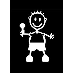 My Stick Figure Family - Mis Pegue la figura familia de coches pegatina de vinilo ventana hijo del bebé de pie BB2