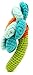 Pebble crochet flower rattle - turquoise