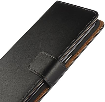 Samsung Galaxy S8 Galaxy S8 Plus Black Real Genuine Leather Stand Wallet Flip Case Top Quality (Galaxy S8 Plus)
