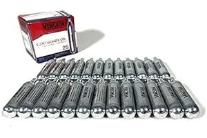 BRAVO HOME VENCEDE Bombonas de CO2 de 12 Gramos Sin Rosca para Armas de Airsoft o Pistolas de balines y perdigones Capsulas de Aire comprimido de Alto Rendimiento