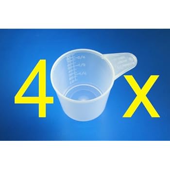 4 x MESSBECHER FÜR WASCHMITTEL WASCHPULVERMESSBECHER MADE IN GERMANY