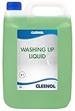 Cleenol botella de detergente líquido ^ 5 litros ^ Elimina la grasa con facilidad ^ eficaz mano dishwashing botella de detergente ^ Fácil de almacenar