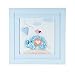 Set of Two Baby Blue Wall Hanging Pictures ideal for Boy's Nursery Decoration