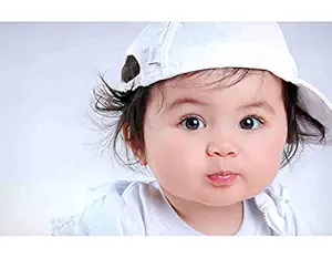 First Art Cap Boy Cute Smiling Baby Poster for Pregnant Women | HD Baby Wall Poster for Room Decor Multicolor Size: 12x18 inch