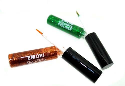 Diamant-Glitter & Shimmer Style 10 Stück Liquid Eyeliner Lidschatten Color Set + Mikrofaser-Beutel-Beutel - 5