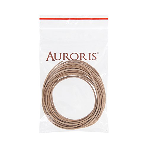 AURORIS – 5m Lederband rund – Ø 1mm – natur (ungefärbt) - 2