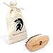 Wooden Beard Brush by Spartan Beard Co. - Boar Bristle Brush for Men's Grooming Kit - Best Beard Comb for Men - Great for Beard Oil, Beard Balm & Beard Wax---Comes packaged in Cotton Drawstring bag