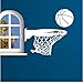 Produktbild Lsfhb Basketball Sport Ball Und Rim Net Für Fans Wandaufkleber Vinyl Boy Room Aufkleber Wohnkultur Schlafzimmer Tapete Wandbild     43X45 Cm