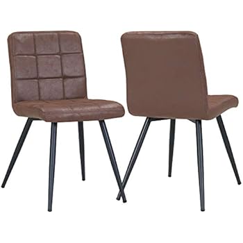 Stuhl Spanien Essstuhl, Mikrofaser, Braun, 85,5 cm x 54,5 cm x 44 cm