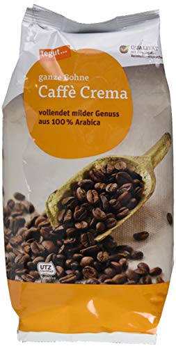tegut... Café Crema ganze Bohne, 2er Pack (2 x 1 kg)