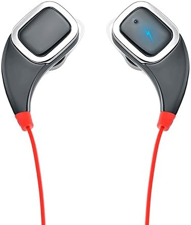 Innovolve Sports Stereo Earphones, Sweatproof headphones with Built-in Mic for iPhone ,Samsung Galaxy and and Other Bluetooth Smart Cell phones/Devices (Red)