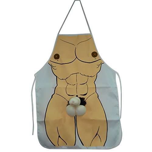 DGP - Delantal con diseño de hombre desnudo (talla única)