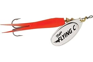 Mepps spinner aglia cuillère cuillère, leurres pour pêche à la truite de mer, poisson Persique, Brochet Saumon Bass Fishing Tackle, Homme bébé femme, - Flying 'C' Gold/Red, Flying 'C' Gold/Red 15g
