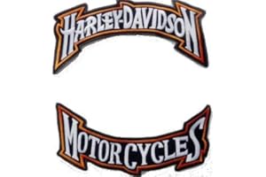 SUMA SHOP Juego de 2 parches grandes de arco Harley Davidson - Motorcycles estilizadas