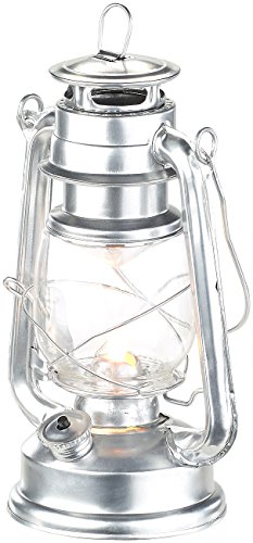 Lunartec LED-Sturmleuchte im Öllampen-Design, Flammen-Imitation, silberfarben - 4
