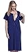 Happy Mama. Women's Maternity Nursing Breastfeeding Nightdress Shirt Gown. 389p (Navy, UK 10, M)