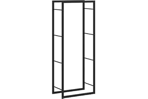 vidaXL Vedställ matt svart 50x28x132 cm stål