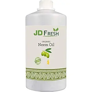 JD FRESH Neem Oil for Plants Gardening 500 ML | Cold Pressed Pure neem Oil Spray for Plants Insects | Organic Fungicide and pesticides for Vegetable Garden Plants and Flower (500 ML) Pure Plant Gardening | Cold Pressed Plants Insects Mosquito Control Pesticide -500 ML