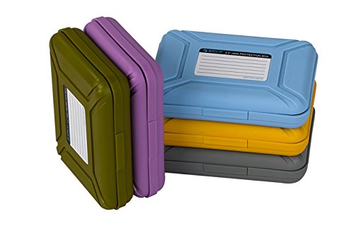 5 X ORICO PHX-35 Plastik Schutzhüllen für 8.9 cm 3,5 Zoll Festplatten Festplattengehäuse HDD Festplatten-Gehäuse / Enclosure Festplatte Schutztasche (Grau+Lila+Gelb+Blau+Grün) - 6