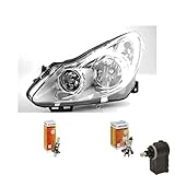 Philips Vision +30% H7 Halogen Scheinwerfer links CORSA D 07/06-12/10 chrom inkl. Motor