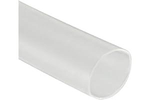 Unifizz Gaine thermorétractable 4 mm de diamètre 7 mm de largeur plate Rapport 2:1 - 5 m - Transparent