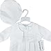 HELLO BABY White Baptism Rompers for Wedding Party Boy Suit 3 Pieces with Bow and Embroidery and 100%Polyester 0691 (S)