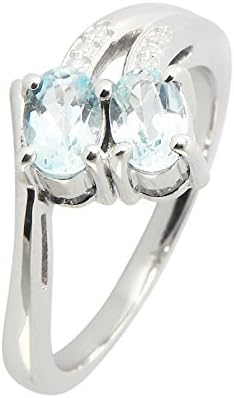 925 Sterling Silver Topaz Ring Blue Topaz Ref 45337