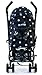 ZETA VOOOM - Black Dots with Rain Cover + Deluxe 2in1 footmuff liner zip off padded black