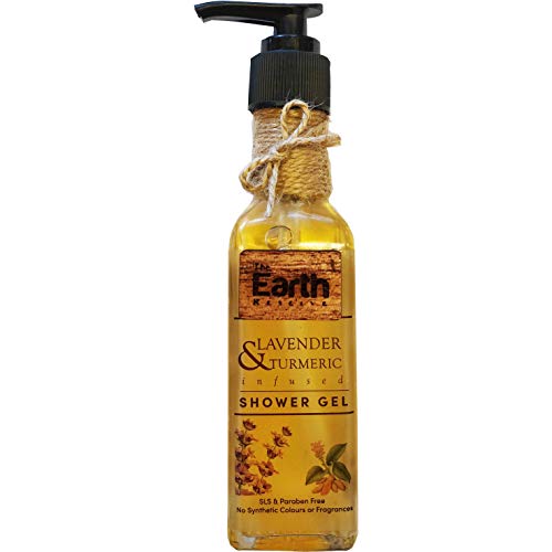 The Earth Reserve Lavender & Turmeric Infused Showergel for Men & Women,SLS & Paraben Free, Mild & Gentle Cleansing Moisturising Soap -100 Ml