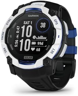 Garmin Instinct 3, Smartwatch, 50mm, Display SOLAR, Lunetta in alluminio, GPS Multi-band, 10ATM, Torcia LED, 90+ App per lo Sport, Pay, Connect IQ, Autonomia 40 giorni, Whitestone