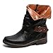 Produktbild Yvelands Damenstiefel Stiefeletten Damen Herbst Winter Aushöhlen Stiefeletten Damen Heel Halb Stiefel Schuhe Casual Boots Freizeit