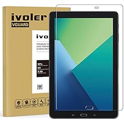 iVoler Protector de Pantalla Compatible con Samsung Galaxy Tab A 10.1 Pulgadas (P580/P585) con S Pen, Cristal Vidrio Templado Premium [9H Dureza] [Alta Definicion 0.3mm] [2.5D Round Edge]
