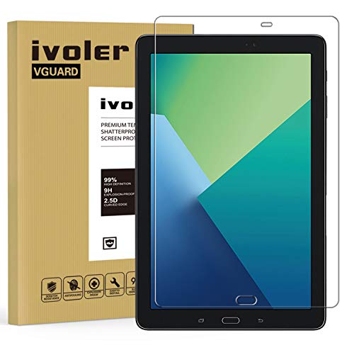 iVoler Protector de Pantalla Compatible con Samsung Galaxy Tab A 10.1 Pulgadas (P580/P585) con S Pen, Cristal Vidrio Templado Premium [9H Dureza] [Alta Definicion 0.3mm] [2.5D Round Edge]