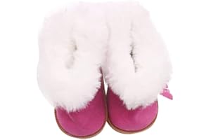 VONGLYHOO Doll Winter Boots Fashion Winter Mini Simulation Shoes 18 Inch Dolls Decor Snow Boots Multi Function Doll Decor Accessory Kids Pretend Toys Pink