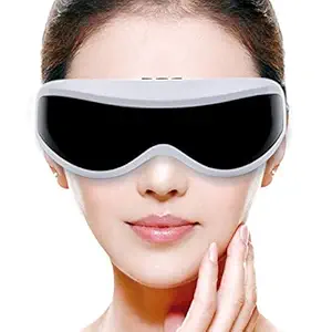 Cayster Eye Mask Massager with Clear Lens, Electric Magnet Therapy Alleviate Acupressure Eye Protection Device for Headaches Dry Eyes Stress Relief,Eye Care Vibrating Massager