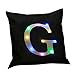 Produktbild zhouba LED-Licht bis Buchstabe Print Überwurf Kissenbezug Wohnzimmer Sofa Decor, schwarz, G