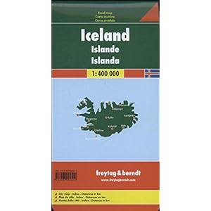 Islandia, mapa de carreteras. Escala 1:400.000. Freytag & Berndt. (Auto karte)