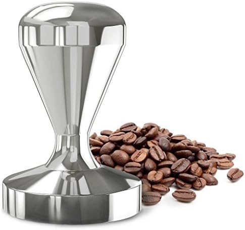 Coffee Tamper Machine, Dland 49mm 51mm Diameter Stainless Steel Flatbase Grip Handle Bean Barista Espresso Tamper Pressure Kitchens Accessories (49mm)