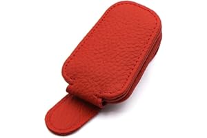 CHSHY Brillenhalter Für Auto, brillenhalter Auto Magnet, Auto Sonnenblende Clip, Brillen Aufhänger Und Ticketkarten Clip Brillenmontage Für Auto,Rot