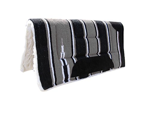 Western-Saddle-Pad-Numnah-Cow-Boy-fleece-GREY-32-x-32-15-inchs-Thick